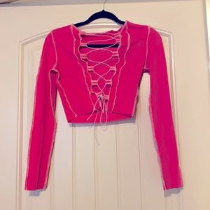 Rock n Rags Lace Up Top